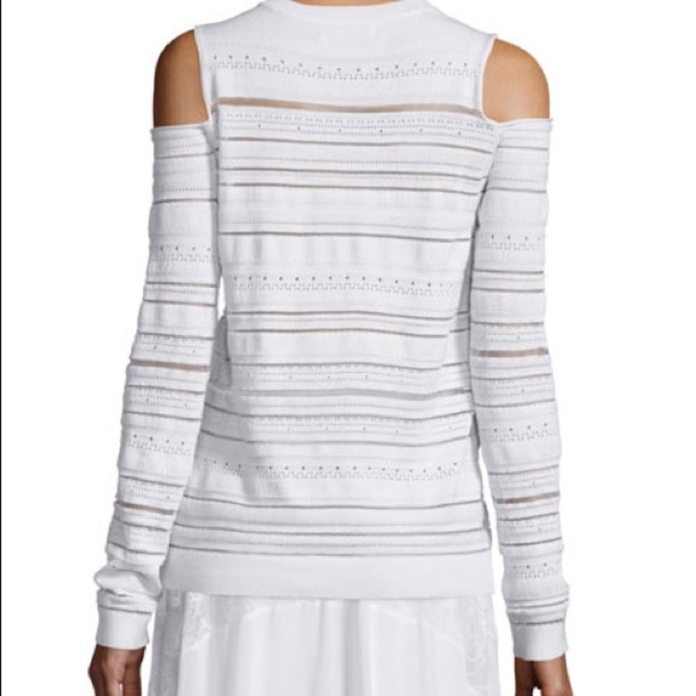 Bailey 44 white cold shoulder sweater size xs